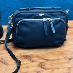 Tumi Luanda Flight Bag Black, Black Nylon